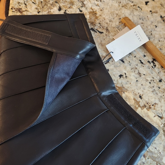 AKIRA Black Mini Skirt with Gold Accents - Picture 3 of 3